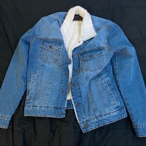 Bluenotes fluffy jean jacket